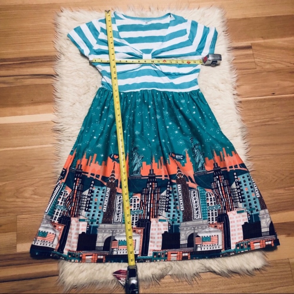City Print NYC Print Pinup Girl Retro Dress - Picture 7 of 7